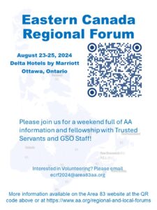 Eastern Ontario AA Forum August 2024